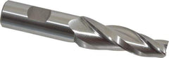 Made in USA - 5° Taper Angle per Side, 1/2" Small End Diam, 2-1/4" LOC, High Speed Steel 3 Flute Tapered Square End Mill - 4-1/2" OAL, 3/4" Shank Diam, Spiral Flute - Eagle Tool & Supply