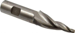 Made in USA - 10° Taper Angle per Side, 3/16" Small End Diam, 2-1/4" LOC, High Speed Steel 3 Flute Tapered Square End Mill - 4-1/2" OAL, 3/4" Shank Diam, Spiral Flute - Eagle Tool & Supply