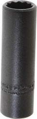 Proto - 7/16", 3/8" Drive, Deep Hand Socket - 12 Points, 2-1/8" OAL, Alloy Steel, Black Finish - Eagle Tool & Supply