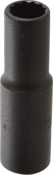 Proto - 3/8", 3/8" Drive, Deep Hand Socket - 12 Points, 2-1/8" OAL, Alloy Steel, Black Finish - Eagle Tool & Supply