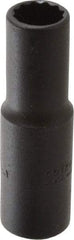 Proto - 3/8", 3/8" Drive, Deep Hand Socket - 12 Points, 2-1/8" OAL, Alloy Steel, Black Finish - Eagle Tool & Supply