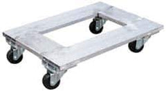 Vestil - 900 Lb Capacity Aluminum Flush Open Frame Dolly - 24" Long x 18" Wide x 5-1/4" High, 3" Wheels - Eagle Tool & Supply