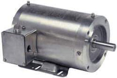 US Motors - 1 hp, TENV Enclosure, No Thermal Protection, 1,725 RPM, 208-230/460 Volt, 60 Hz, Three Phase Energy Efficient Motor - Size 56HC Frame, C-Face/Base Mount, 1 Speed, Ball Bearings, 3.5-3.4/1.7 Full Load Amps, F Class Insulation, Reversible - Eagle Tool & Supply