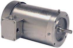 US Motors - 1/2 hp, TENV Enclosure, No Thermal Protection, 1,725 RPM, 208-230/460 Volt, 60 Hz, Three Phase Energy Efficient Motor - Size 56C Frame, C-Face Mount, 1 Speed, Ball Bearings, 2.0-1.9/0.9 Full Load Amps, F Class Insulation, Reversible - Eagle Tool & Supply