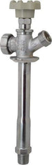 B&K Mueller - 1/2" Pipe, 6" Long Shank, Chrome Plated Brass Antisiphon Frostfree Sillcock - Handwheel Handle, Male & Solder End Connections, 125 psi WOG Rating - Eagle Tool & Supply