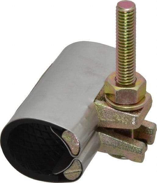 B&K Mueller - 1" Pipe Single Bolt 3" Repair Clamp - For Providing Strong Positive Seal In Repairing Leaking Pipes - Eagle Tool & Supply