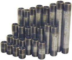 B&K Mueller - 60 Piece, 1-1/4" Pipe, Galvanized Pipe Nipple Set - Schedule 40, (6) Close, (6) 2, (6) 2-1/2, (6) 3, (6) 3-1/2, (6) 4, (6) 4-1/2, (6) 5, (6) 5-1/2, (6) 6 - Eagle Tool & Supply