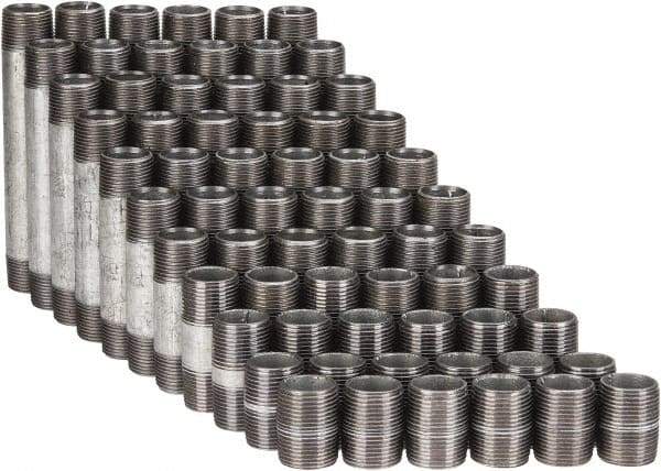 B&K Mueller - 66 Piece, 3/4" Pipe, Galvanized Pipe Nipple Set - Schedule 40, (6) Close, (6) 1-1/2, (6) 2, (6) 2-1/2, (6) 3, (6) 3-1/2, (6) 4, (6) 4-1/2, (6) 5, (6) 5-1/2, (6) 6 - Eagle Tool & Supply