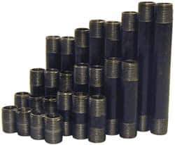 B&K Mueller - 60 Piece, 1-1/2" Pipe, Black Finished Steel Pipe Nipple Set - Schedule 40, (6) Close, (6) 2, (6) 2-1/2, (6) 3, (6) 3-1/2, (6) 4, (6) 4-1/2, (6) 5, (6) 5-1/2, (6) 6 - Eagle Tool & Supply