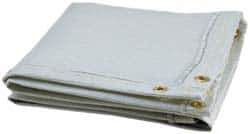 Steiner - 6' High x 4' Wide Uncoated Fiberglass Welding Blanket - White, Grommet - Eagle Tool & Supply