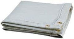 Steiner - 8' High x 8' Wide x 0.08" Thick Uncoated Fiberglass Welding Blanket - White, Grommet - Eagle Tool & Supply