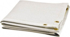 Steiner - 6' High x 6' Wide x 0.08" Thick Uncoated Fiberglass Welding Blanket - White, Grommet - Eagle Tool & Supply