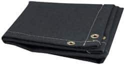 Steiner - 10' High x 6' Wide Acrylic Coated Fiberglass Welding Blanket - Black, Grommet - Eagle Tool & Supply