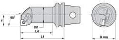 Kennametal - Left Hand Cut, 32mm Min Bore Diam, Size KM32 Steel Modular Boring Cutting Unit Head - 2.2835" Max Bore Depth, Through Coolant, Compatible with CN.. - Eagle Tool & Supply