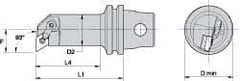 Kennametal - Right Hand Cut, 32mm Min Bore Diam, Size KM32 Steel Modular Boring Cutting Unit Head - 2.9528" Max Bore Depth, Through Coolant, Compatible with DN.. - Eagle Tool & Supply