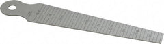 SPI - 5/8 to 1-3/16 Inch Measurement, 1 Leaf Taper Gage - 6 Inch Long, 1/64 Inch Graduation - Eagle Tool & Supply