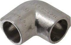 Hollaender - 3/4" Pipe, 90° Elbow, Aluminum Alloy Elbow Pipe Rail Fitting - Bright Finish - Eagle Tool & Supply