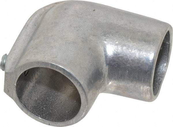 Hollaender - 1" Pipe, 90° Elbow, Aluminum Alloy Elbow Pipe Rail Fitting - Bright Finish - Eagle Tool & Supply