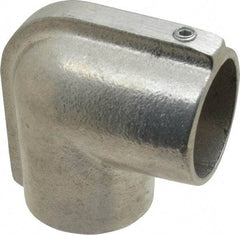 Hollaender - 1-1/2" Pipe, 90° Elbow, Aluminum Alloy Elbow Pipe Rail Fitting - Bright Finish - Eagle Tool & Supply