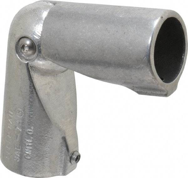 Hollaender - 1-1/4" Pipe, Adjustable Elbow, Aluminum Alloy Elbow Pipe Rail Fitting - Bright Finish - Eagle Tool & Supply
