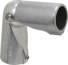 Hollaender - 1-1/4" Pipe, Adjustable Elbow, Aluminum Alloy Elbow Pipe Rail Fitting - Bright Finish - Eagle Tool & Supply