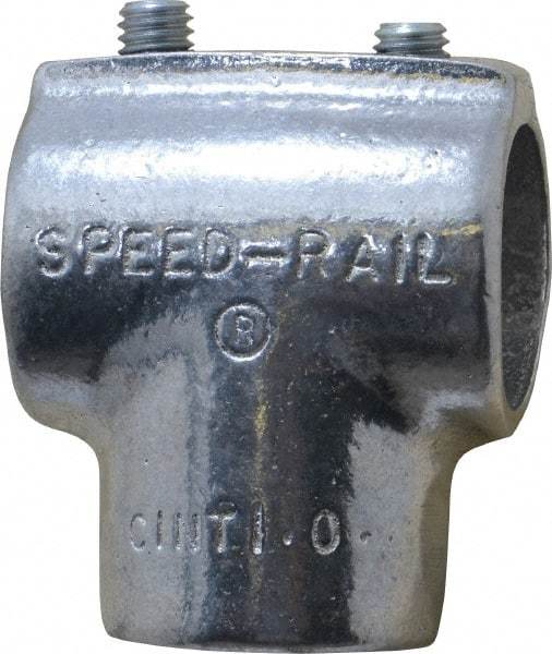 Hollaender - 1" Pipe, 90° Three Socket Tee, Aluminum Alloy Tee Pipe Rail Fitting - Bright Finish - Eagle Tool & Supply