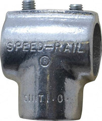 Hollaender - 1" Pipe, 90° Three Socket Tee, Aluminum Alloy Tee Pipe Rail Fitting - Bright Finish - Eagle Tool & Supply