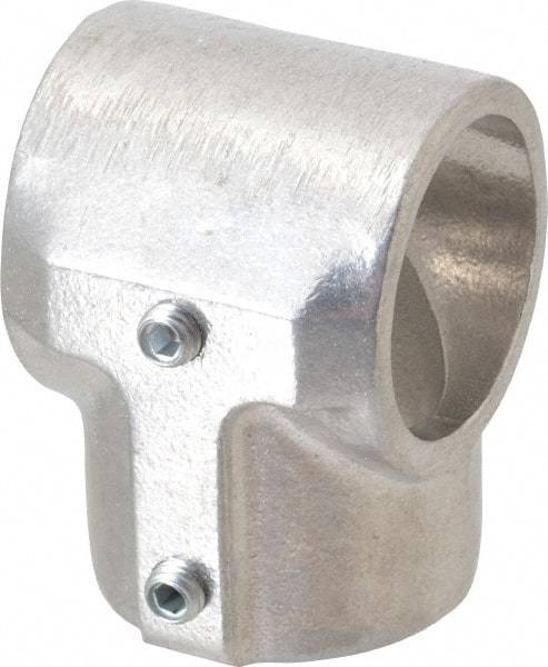 Hollaender - 1-1/2" Pipe, Tee-E, Aluminum Alloy Tee Pipe Rail Fitting - Bright Finish - Eagle Tool & Supply
