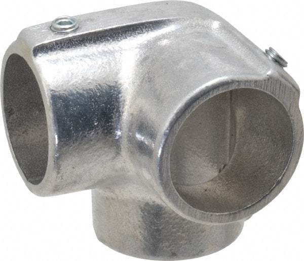 Hollaender - 1-1/4" Pipe, Side Outlet Elbow, Aluminum Alloy Elbow Pipe Rail Fitting - Bright Finish - Eagle Tool & Supply