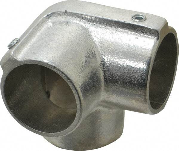 Hollaender - 1-1/2" Pipe, Side Outlet Elbow, Aluminum Alloy Elbow Pipe Rail Fitting - Bright Finish - Eagle Tool & Supply