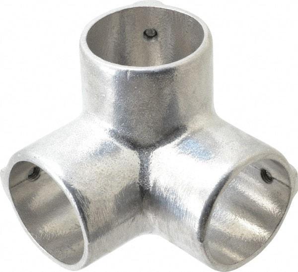 Hollaender - 2" Pipe, Side Outlet Elbow, Aluminum Alloy Elbow Pipe Rail Fitting - Bright Finish - Eagle Tool & Supply