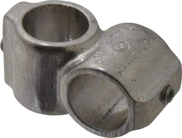 Hollaender - 3/4" Pipe, Short Barrel Crossover, Aluminum Alloy Cross Pipe Rail Fitting - Bright Finish - Eagle Tool & Supply