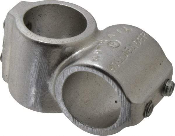 Hollaender - 1" Pipe, Short Barrel Crossover, Aluminum Alloy Cross Pipe Rail Fitting - Bright Finish - Eagle Tool & Supply