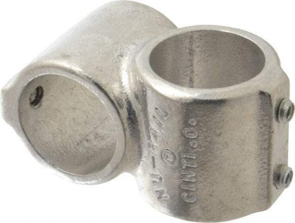 Hollaender - 1-1/4" Pipe, Short Barrel Crossover, Aluminum Alloy Cross Pipe Rail Fitting - Bright Finish - Eagle Tool & Supply