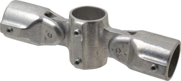 Hollaender - 1-1/4" Pipe, Adjustable Cross Assembly, Aluminum Alloy Cross Pipe Rail Fitting - Bright Finish - Eagle Tool & Supply