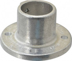 Hollaender - 1-1/2" Pipe, Base Flange, Aluminum Alloy Flange Pipe Rail Fitting - Bright Finish - Eagle Tool & Supply