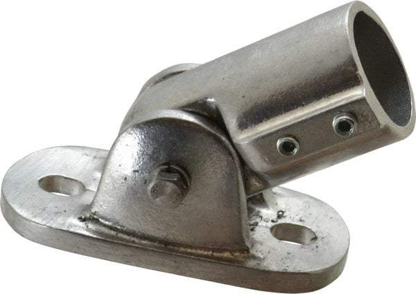Hollaender - 1-1/2" Pipe, Adjustable Flange, Aluminum Alloy Flange Pipe Rail Fitting - Eagle Tool & Supply