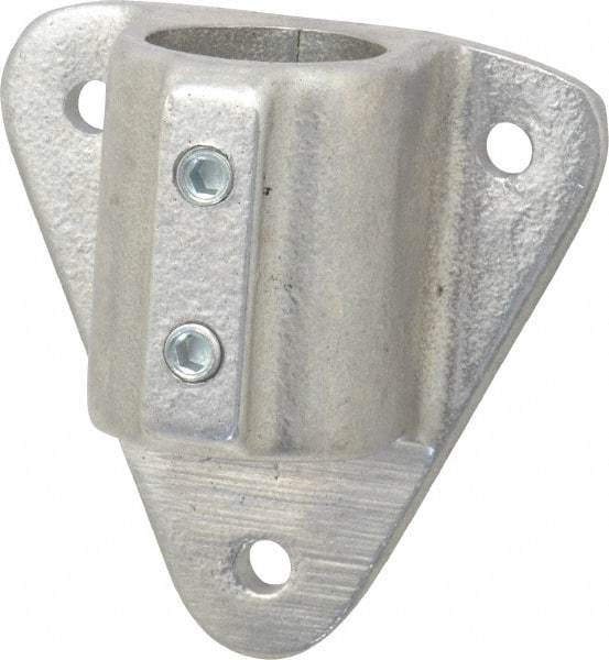 Hollaender - 1" Pipe, Wall Mount Flange, Aluminum Alloy Flange Pipe Rail Fitting - Bright Finish - Eagle Tool & Supply