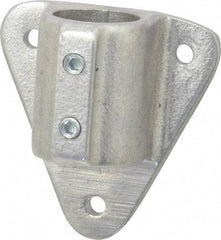 Hollaender - 1" Pipe, Wall Mount Flange, Aluminum Alloy Flange Pipe Rail Fitting - Bright Finish - Eagle Tool & Supply