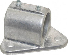 Hollaender - 1-1/4" Pipe, Wall Mount Flange, Aluminum Alloy Flange Pipe Rail Fitting - Bright Finish - Eagle Tool & Supply