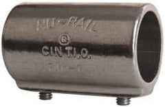 Hollaender - 1-1/4" Pipe, Aluminum Alloy Straight Coupling Pipe Rail Fitting - Bright Finish - Eagle Tool & Supply