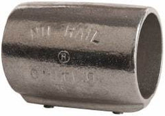 Hollaender - 2" Pipe, Aluminum Alloy Straight Coupling Pipe Rail Fitting - Bright Finish - Eagle Tool & Supply