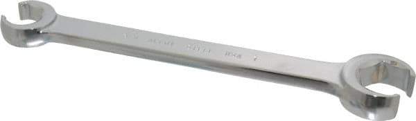 Blackhawk by Proto - 3/4 x 1", Full Polish, Open End Flare Nut Wrench - 6 Points, 9-13/64" OAL, Steel, Double End Head - Eagle Tool & Supply