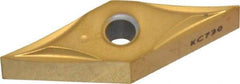 Kennametal - VNGP330 Grade KC730 Carbide Turning Insert - TiN Finish, 35° Diamond, 3/8" Inscr Circle, 3/16" Thick, 0.0039" Corner Radius - Eagle Tool & Supply