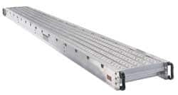 Made in USA - 24 Ft. Long x 14 Inches Wide, 2 Man Aluminum Scaffold Plank - Eagle Tool & Supply