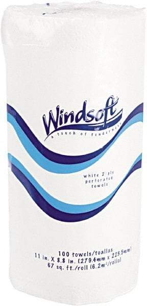 Windsoft - Perforated Roll of 2 Ply White Paper Towels - 15-1/2" Wide - Eagle Tool & Supply