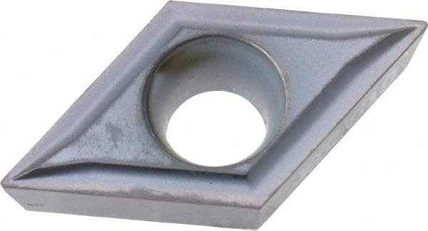 Kennametal - DCMT32.50.5 LF Grade KC5010 Carbide Turning Insert - TiAlN Finish, 55° Diamond, 3/8" Inscr Circle, 5/32" Thick, 0.0079" Corner Radius - Eagle Tool & Supply