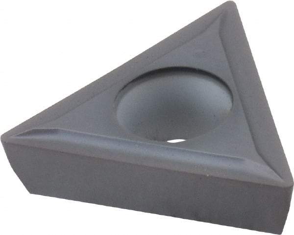 Kennametal - TPGT32.51 LF Grade KC5010 Carbide Turning Insert - TiAlN Finish, 60° Triangle, 3/8" Inscr Circle, 5/32" Thick, 1/64" Corner Radius - Eagle Tool & Supply