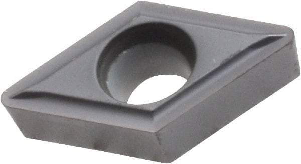 Kennametal - DCMT32.52 LF Grade KC5010 Carbide Turning Insert - TiAlN Finish, 55° Diamond, 3/8" Inscr Circle, 5/32" Thick, 1/32" Corner Radius - Eagle Tool & Supply