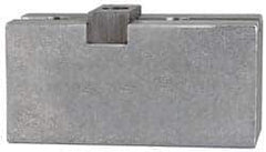 Abbott Workholding Products - 10" & Up Chuck Capacity, Tongue & Groove Attachment, Square Soft Lathe Chuck Jaw - 3 Jaws, Aluminum, 1.5748" Btw Mount Hole Ctrs, 4-1/2" Long x 1-1/2" Wide x 2" High, 0.4724" Groove, 0.4724" & 12mm Fastener - Eagle Tool & Supply